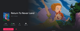 Return to Never Land Google TV HD Digital Code (2002) (Redeems in Google TV; HD Movies Anywhere & HDX Vudu & HD iTunes Transfer Across Movies Anywhere)