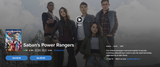 Saban's Power Rangers Vudu Fandango at Home 4K Digital Code (2017)