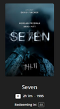 Se7en 4K Digital Code (1995) (Redeems in Movies Anywhere; 4K Vudu Fandango at Home & 4K iTunes Apple TV Transfer From Movies Anywhere)