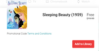 Sleeping Beauty Google TV HD Digital Code (1959) (Redeems in Google TV; HD Movies Anywhere & HDX Vudu & HD iTunes Transfer Across Movies Anywhere)