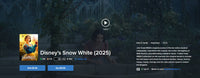 Snow White HD Digital Code (2025) (Redeems in Movies Anywhere; HDX Vudu Fandango at Home & HD iTunes Apple TV Transfer From Movies Anywhere)