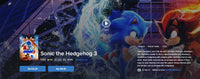 Sonic the Hedgehog 3 Vudu Fandango at Home 4K Digital Code (2024)