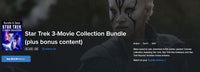 Star Trek Trilogy: The Kelvin Timeline 3-Movie Collection Vudu Fandango at Home 4K Digital Codes (3 Movies, 3 Codes)