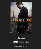 Taken Trilogy 3-Movie Collection HD Digital Codes (Redeems in Movies Anywhere; HDX Vudu Fandango at Home & HD iTunes Apple TV Transfer From Movies Anywhere) (3 Movies, 3 Codes)