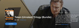 Taken Trilogy 3-Movie Collection HD Digital Codes (Redeems in Movies Anywhere; HDX Vudu Fandango at Home & HD iTunes Apple TV Transfer From Movies Anywhere) (3 Movies, 3 Codes)