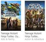 Teenage Mutant Ninja Turtles 2-Movie Collection Vudu Fandango at Home HDX Digital Codes (2 Movies, 2 Codes)