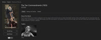 The Ten Commandments iTunes Apple TV HD Digital Code (1923)