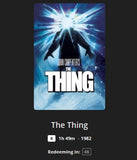 The Thing 4K Digital Code (1982) (Redeems in Movies Anywhere; 4K Vudu Fandango at Home & 4K iTunes Apple TV Transfer From Movies Anywhere)