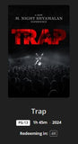 Trap 4K Digital Code (2024) (Redeems in Movies Anywhere; 4K Vudu Fandango at Home & 4K iTunes Apple TV Transfer From Movies Anywhere)