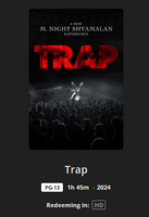 Trap HD Digital Code (2024) (Redeems in Movies Anywhere; HDX Vudu Fandango at Home & HD iTunes Apple TV Transfer From Movies Anywhere)