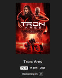 Tron: Ares 4K Digital Code (2025) (Redeems in Movies Anywhere; 4K Vudu Fandango at Home & 4K iTunes Apple TV Transfer From Movies Anywhere)