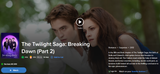The Twilight Saga: Breaking Dawn Part 2 iTunes Apple TV 4K Digital Code (2012 Theatrical) (Redeems in Apple TV; 4K Vudu Fandango Transfers Across MA)