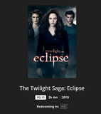 The Twilight Saga: Eclipse HD Digital Code (2010 Theatrical) (Redeems in Movies Anywhere; HDX Vudu Fandango at Home & HD iTunes Apple TV Transfer From Movies Anywhere)
