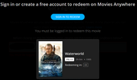 Waterworld 4K Digital Code (1995) (Redeems in Movies Anywhere; 4K Vudu Fandango at Home & 4K iTunes Apple TV Transfer From Movies Anywhere)