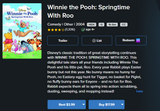 Winnie the Pooh: Springtime with Roo HD Digital Code (Redeems in Movies Anywhere; HDX Vudu & HD iTunes & HD Google TV Transfer From Movies Anywhere)