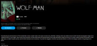 Wolf Man 4K Digital Code (2025) (Redeems in Movies Anywhere; 4K Vudu Fandango at Home & 4K iTunes Apple TV Transfer From Movies Anywhere)