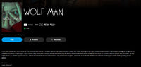 Wolf Man 4K Digital Code (2025) (Redeems in Movies Anywhere; 4K Vudu Fandango at Home & 4K iTunes Apple TV Transfer From Movies Anywhere)