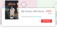 My Dinner With Hervé Google Play HD Digital Code