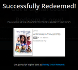 A Wrinkle In Time HD Digital Code (Redeems in Movies Anywhere; HDX Vudu & HD iTunes & HD Google TV Transfer From Movies Anywhere)