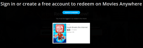 Ralph Breaks The Internet: Wreck-It Ralph 2 HD Digital Code (Redeems in ...