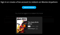 The Angry Birds Movie 4K Digital Code (2016) (Redeems in Movies Anywhere; 4K Vudu Fandango at Home & 4K iTunes Apple TV Transfer From Movies Anywhere)