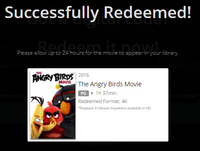 The Angry Birds Movie 4K Digital Code (2016) (Redeems in Movies Anywhere; 4K Vudu Fandango at Home & 4K iTunes Apple TV Transfer From Movies Anywhere)