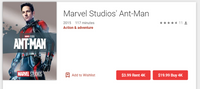 Ant-Man iTunes 4K Digital Code (Redeems in iTunes; UHD Vudu & 4K Google TV Transfer Across Movies Anywhere)