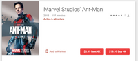 Ant-Man 4K Digital Code (Redeems in Movies Anywhere; UHD Vudu & 4K iTunes & 4K Google TV Transfer From Movies Anywhere)