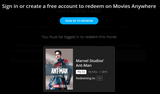 Ant-Man 4K Digital Code (Redeems in Movies Anywhere; UHD Vudu & 4K iTunes & 4K Google TV Transfer From Movies Anywhere)