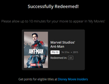 Ant-Man 4K Digital Code (Redeems in Movies Anywhere; UHD Vudu & 4K iTunes & 4K Google TV Transfer From Movies Anywhere)