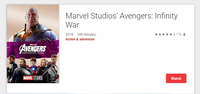 Avengers: Infinity War iTunes 4K Digital Code (Redeems in iTunes; UHD Vudu & 4K Google TV Transfer Across Movies Anywhere)