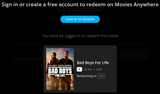 Bad Boys For Life HD Digital Code (Redeems in Movies Anywhere; HDX Vudu & HD iTunes & HD Google Play Transfer From Movies Anywhere)