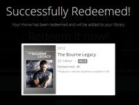 The Bourne Legacy 4K Digital Code (Redeems in Movies Anywhere; UHD Vudu & 4K iTunes & 4K Google TV Transfer From Movies Anywhere)