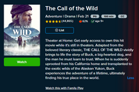 The Call of the Wild Google Play HD Digital Code (2020) (Redeems in Google Play; HDX Vudu & HD iTunes Transfer Across Movies Anywhere )