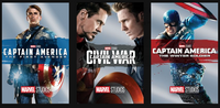 Captain America Trilogy 3-Movie Collection HD Digital Codes (Redeems in Movies Anywhere; HDX Vudu Fandango at Home & HD iTunes Apple TV Transfer From Movies Anywhere) (3 Movies, 3 Codes)