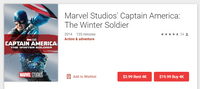 Captain America: The Winter Soldier 4K Digital Code (Redeems in Movies Anywhere; UHD Vudu & 4K iTunes & 4K Google TV Transfer From Movies Anywhere)