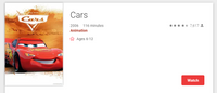 Cars Google TV HD Digital Code (Redeems in Google TV; HD Movies Anywhere & HDX Vudu & HD iTunes Transfer Across Movies Anywhere)
