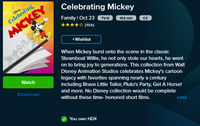 Celebrating Mickey Google TV HD Digital Code (Redeems in Google TV; HD Movies Anywhere & HDX Vudu & HD iTunes Transfer Across Movies Anywhere)