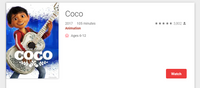 Coco Google TV HD Digital Code (Redeems in Google TV; HD Movies Anywhere & HDX Vudu & HD iTunes Transfer Across Movies Anywhere)
