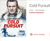 Cold Pursuit Vudu HDX or Google TV HD Digital Code