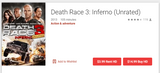 Death Race 3: Inferno iTunes HD Digital Code (Unrated) (Redeems in iTunes; HDX Vudu & HD Google TV Transfer Across Movies Anywhere)