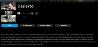 Desierto iTunes HD Digital Code (Redeems in iTunes; HDX Vudu & HD Google TV Transfer Across Movies Anywhere)