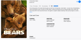 Disneynature Bears Google TV HD Digital Code (Redeems in Google TV; HD Movies Anywhere & HDX Vudu & HD iTunes Transfer Across Movies Anywhere)