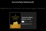 Downton Abbey (2019) HD Digital Code (Redeems in Movies Anywhere; HDX Vudu & HD iTunes & HD Google Play Transfer From Movies Anywhere)