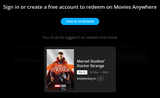 Doctor Strange 4K Digital Code (Redeems in Movies Anywhere; UHD Vudu & 4K iTunes & 4K Google TV Transfer From Movies Anywhere)