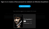 The Equalizer 2 4K Digital Code (Redeems in Movies Anywhere; UHD Vudu & 4K iTunes & 4K Google TV Transfer From Movies Anywhere)