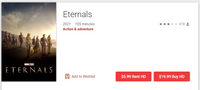 Eternals Google TV HD Digital Code (Redeems in Google TV; HD Movies Anywhere & HDX Vudu & HD iTunes Transfer Across Movies Anywhere)