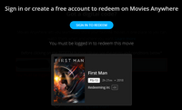 First Man 4K Digital Code (2018) (Redeems in Movies Anywhere; 4K Vudu Fandango at Home & 4K iTunes Apple TV Transfer From Movies Anywhere)