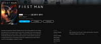 First Man 4K Digital Code (2018) (Redeems in Movies Anywhere; 4K Vudu Fandango at Home & 4K iTunes Apple TV Transfer From Movies Anywhere)