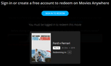 Ford v Ferrari 4K Digital Code (2019) (Redeems in Movies Anywhere; 4K Vudu Fandango at Home & 4K iTunes Apple TV Transfer From Movies Anywhere)